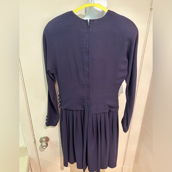 VINTAGE NAVY BLUE OVER THE KNEE DRESS - Picture 11 of 16